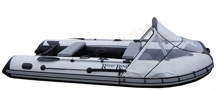 Носовой тент Riverboats RB-350 бело-черный