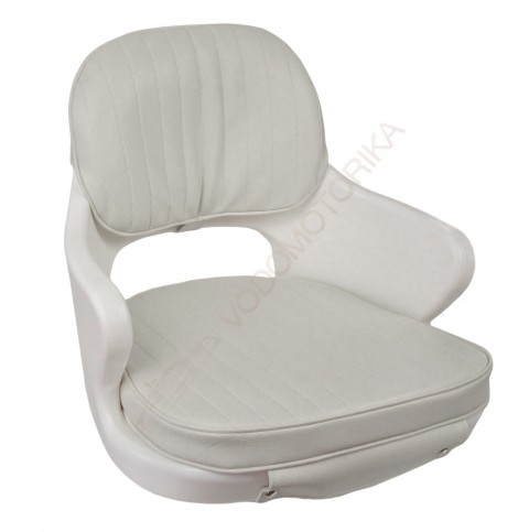 Кресло YACHTSMAN мягкое, съемные подушки, материал белый винил (1060410C)